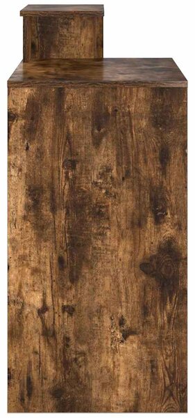 Asztal polcokkal Füstölt tölgy 106 x 40 x 88,5 cm Faanyag