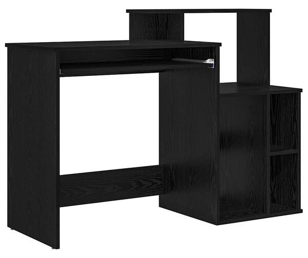 Íróasztal tárolóval Fekete tölgy 120.5 x 44 x 88.5 cm Faanyag