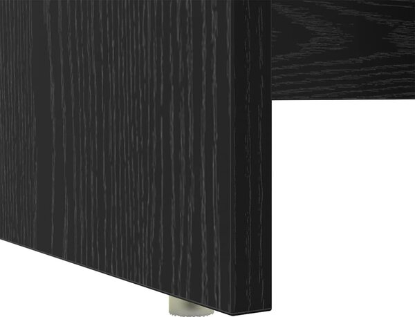 Íróasztal tárolóval Fekete tölgy 120.5 x 44 x 88.5 cm Faanyag
