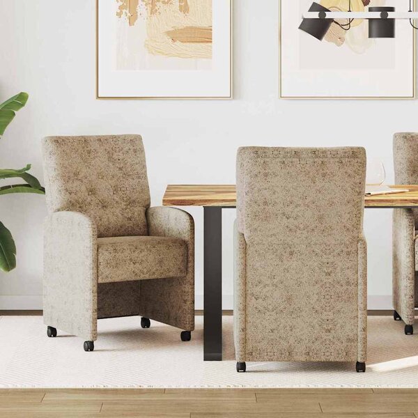 Kerekes Étkező Székek 2 pcs Világosszürke 58 x 67 x 97 cm