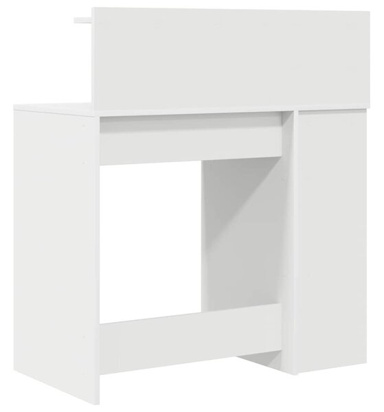 Íróasztal tárolóval polcokkal Fehér 90 x 48 x 101.5 cm Faanyag