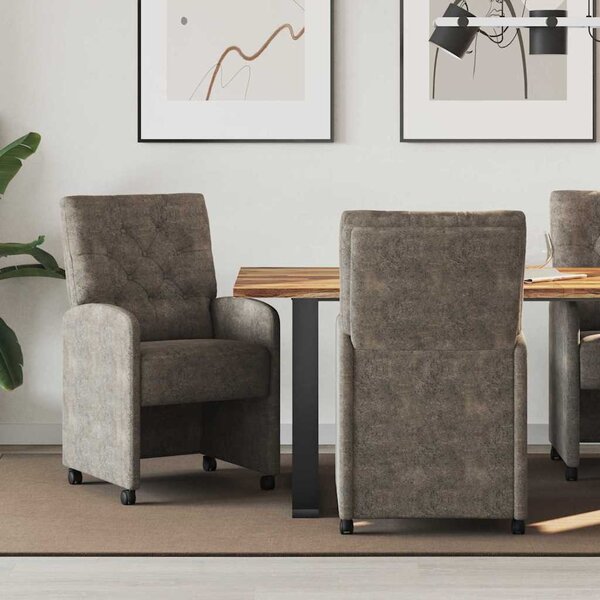 Kerekes Étkező Székek 2 pcs Sötétszürke 58 x 67 x 97 cm