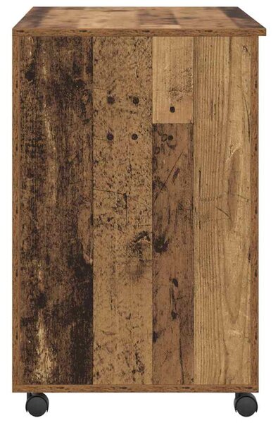 Asztal Kerekekkel fiókkal Öreg fa 91 x 50 x 77 cm Faanyag