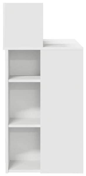 Íróasztal tárolóval polcokkal Fehér 90 x 48 x 101.5 cm Faanyag