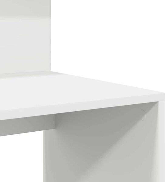 Íróasztal tárolóval polcokkal Fehér 90 x 48 x 101.5 cm Faanyag