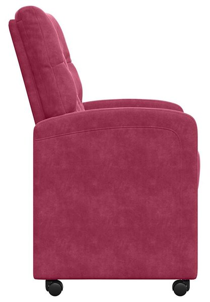 Kerekes Étkező Székek 2 pcs bordó 58 x 67 x 97 cm Bársony