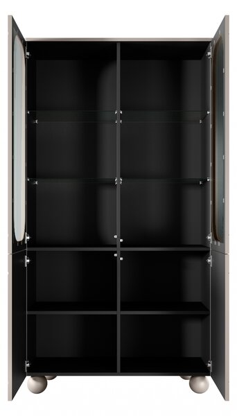 Sonatia II kétajtós vitrin 100 cm - kasmír