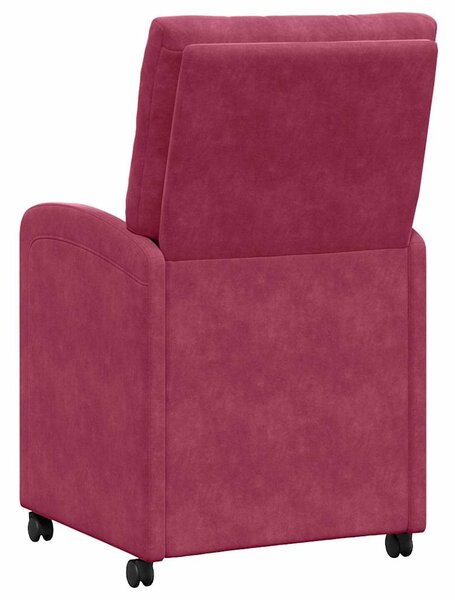 Kerekes Étkező Székek 2 pcs bordó 58 x 67 x 97 cm Bársony
