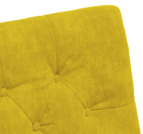 Kerekes Étkező Székek 2 pcs Sárga 58 x 67 x 97 cm Bársony
