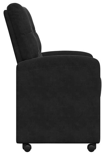 Kerekes Étkező Székek 2 pcs Fekete 58 x 67 x 97 cm Bársony