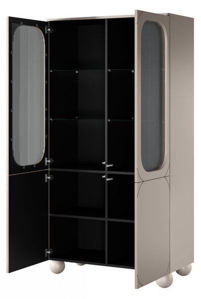 Sonatia II kétajtós vitrin 100 cm - kasmír