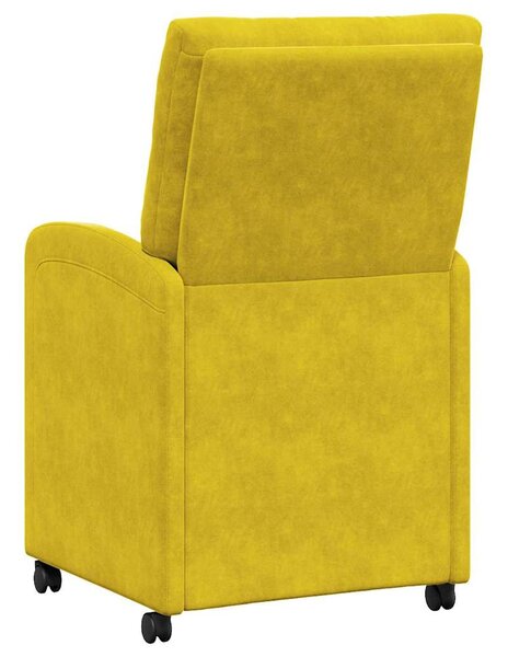 Kerekes Étkező Székek 2 pcs Sárga 58 x 67 x 97 cm Bársony