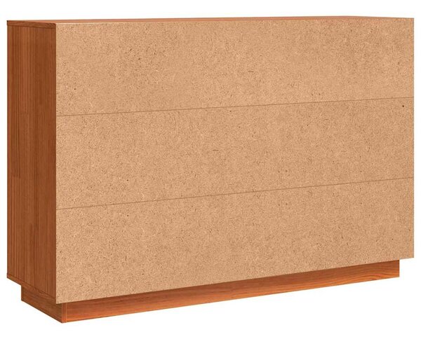Széf fiókkal Barna 111 x 34 x 75 cm Tömör fenyőfa