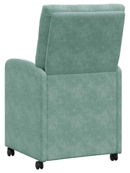Kerekes Étkező Székek 2 pcs tengerzöld 58 x 67 x 97 cm Bársony