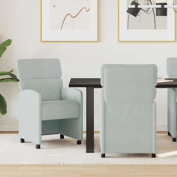 Kerekes Étkező Székek 2 pcs Világosszürke 58 x 65 x 98 cm