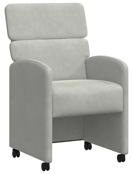 Kerekes Étkező Székek 2 pcs Világosszürke 58 x 65 x 98 cm