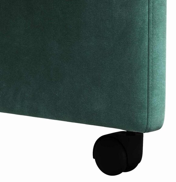 Kerekes Étkező Székek 2 pcs Sötétzöld 58 x 65 x 98 cm Bársony