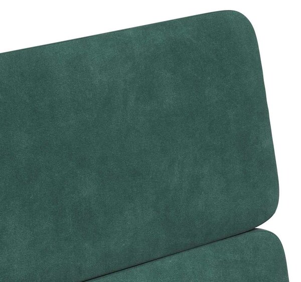 Kerekes Étkező Székek 2 pcs Sötétzöld 58 x 65 x 98 cm Bársony