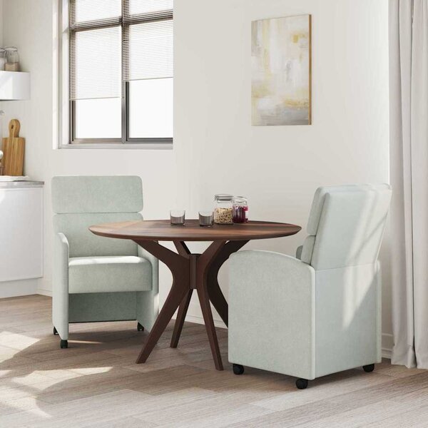 Kerekes Étkező Székek 2 pcs Világosszürke 58 x 65 x 98 cm