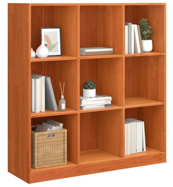 Könyvespolc Faggyú barna 104 x 33 x 110 cm Tömör fenyőfa