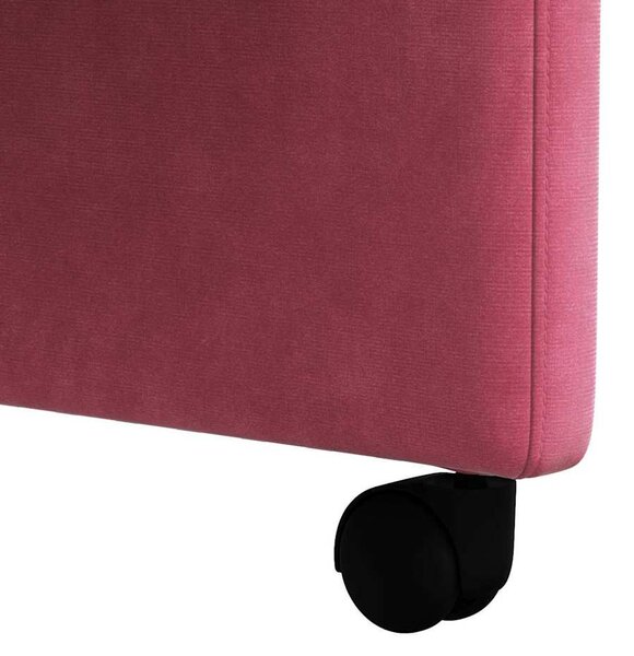 Kerekes Étkező Székek 2 pcs bordó 58 x 65 x 98 cm Bársony
