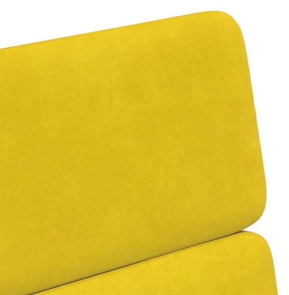 Kerekes Étkező Székek 2 pcs Sárga 58 x 65 x 98 cm Bársony