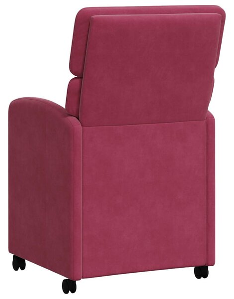 Kerekes Étkező Székek 2 pcs bordó 58 x 65 x 98 cm Bársony