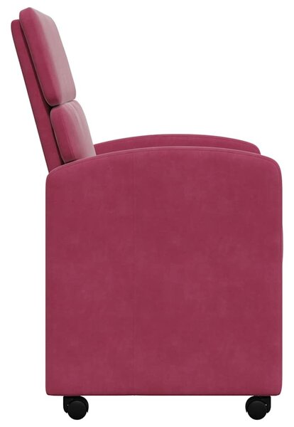 Kerekes Étkező Székek 2 pcs bordó 58 x 65 x 98 cm Bársony
