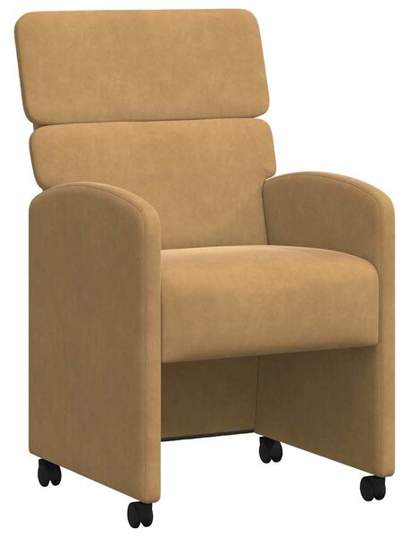 Kerekes Étkező Székek 2 pcs Barna 58 x 65 x 98 cm Bársony