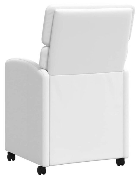 Kerekes Étkező Székek 2 pcs Fehér 58 x 65 x 98 cm Műbőr