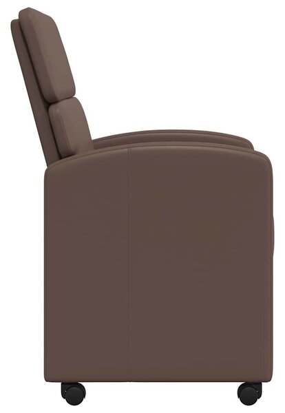 Kerekes Étkező Székek 2 pcs Barna 58 x 65 x 98 cm Műbőr