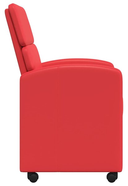 Kerekes Étkező Székek 2 pcs Piros 58 x 65 x 98 cm Műbőr