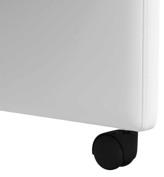 Kerekes Étkező Székek 2 pcs Fehér 58 x 65 x 98 cm Műbőr