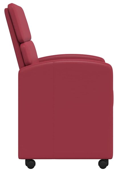 Kerekes Étkező Székek 2 pcs bordó 58 x 65 x 98 cm Műbőr