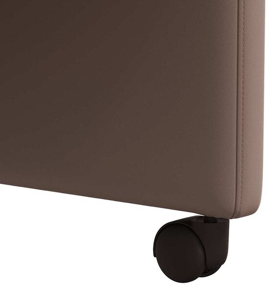 Kerekes Étkező Székek 2 pcs Barna 58 x 65 x 98 cm Műbőr