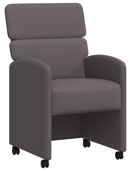 Kerekes Étkező Székek 2 pcs Szürke 58 x 65 x 98 cm Műbőr