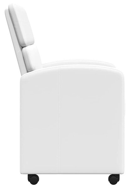 Kerekes Étkező Székek 2 pcs Fehér 58 x 65 x 98 cm Műbőr