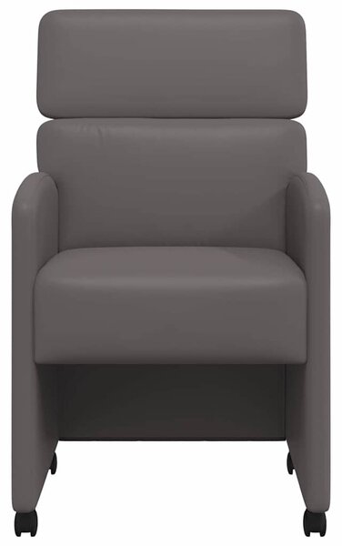 Kerekes Étkező Székek 2 pcs Szürke 58 x 65 x 98 cm Műbőr