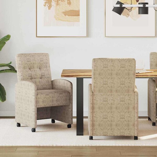 Kerekes Étkező Székek 2 pcs Világosszürke 58 x 67 x 97 cm