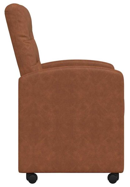 Kerekes Étkező Székek 2 pcs Barna 58 x 67 x 97 cm Műbőr