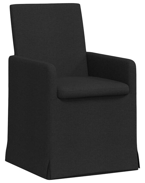 Étkező Székek 2 pcs Fekete 57 x 67 x 95 cm szövet
