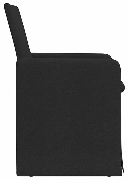 Étkező Székek 2 pcs Fekete 57 x 67 x 95 cm szövet