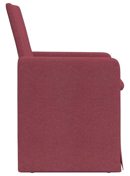 Étkező Székek 2 pcs bordó 57 x 67 x 95 cm szövet