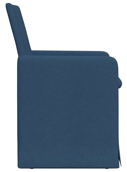 Étkező Székek 2 pcs Kék 57 x 67 x 95 cm szövet