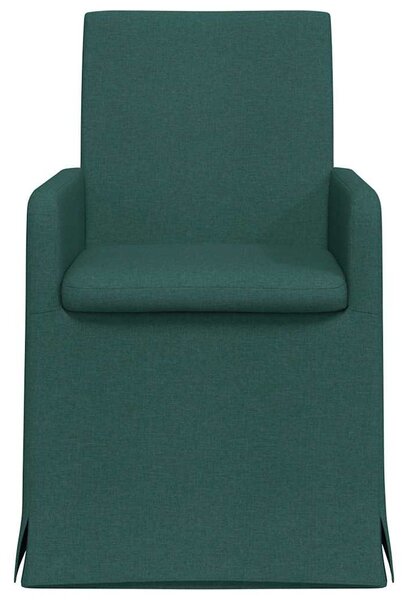 Étkező Székek 2 pcs Sötétzöld 57 x 67 x 95 cm szövet