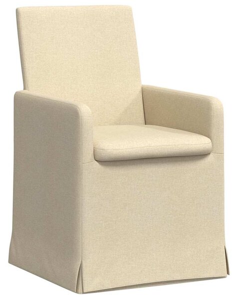 Étkező Székek 2 pcs Krém 57 x 67 x 95 cm szövet