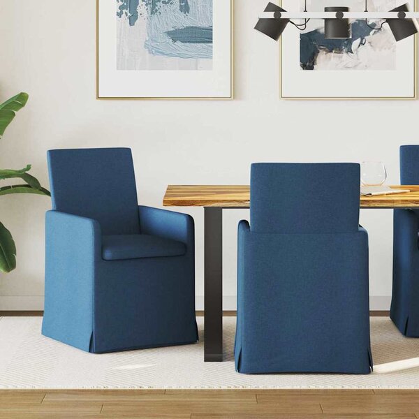 Étkező Székek 2 pcs Kék 57 x 67 x 95 cm szövet