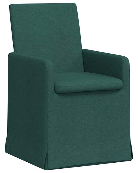Étkező Székek 2 pcs Sötétzöld 57 x 67 x 95 cm szövet