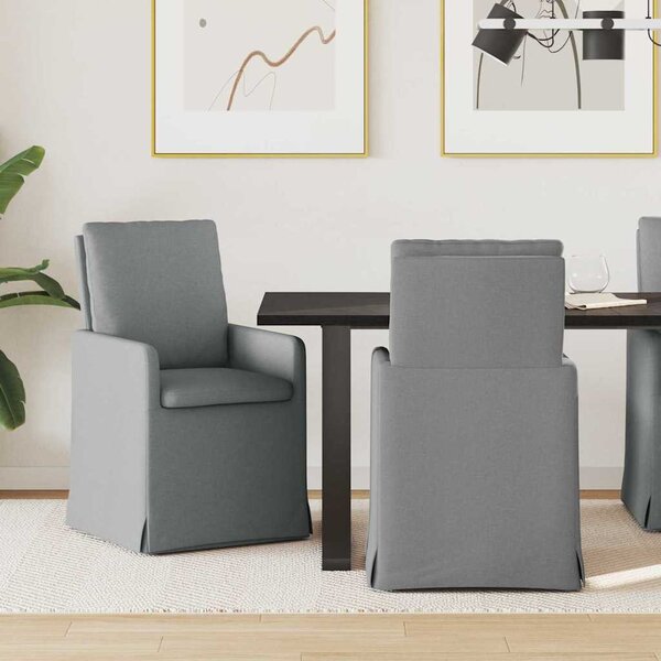 Étkező Székek 2 pcs Világosszürke 57 x 67 x 98 cm szövet
