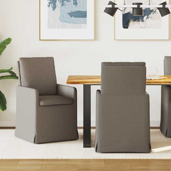 Étkező Székek 2 pcs Világosszürke 57 x 67 x 98 cm Vászon